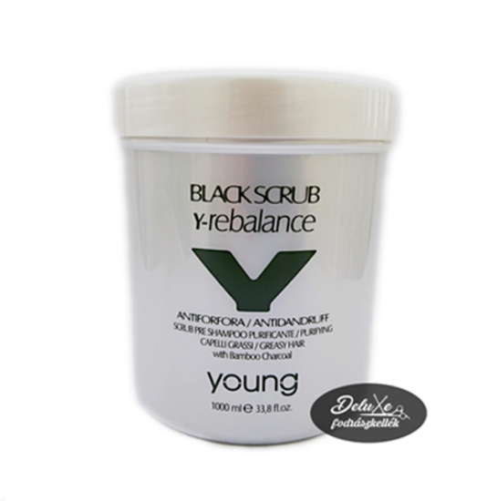 Young  - Rebalance Black Scrub - Korpásodás elleni fejbőrradír 1000 ml képe