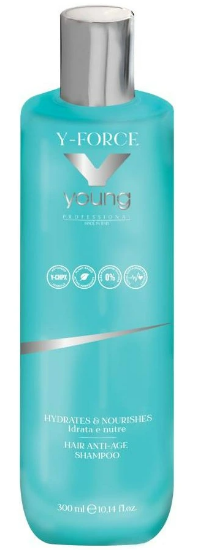Young - Y-Force azonnali regeneráló anti-age sampon hyaluronsavval és növényi kollagénnel 300 ml képe