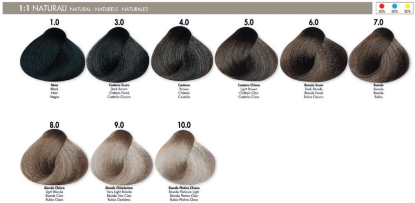 Kép HS Milano hajfesték 100 ml - Természetes natúr színek (1.0-10.0)