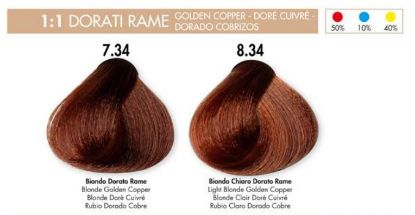 Kép HS Milano hajfesték 100 ml - Rézarany színek (7.34-8.34)