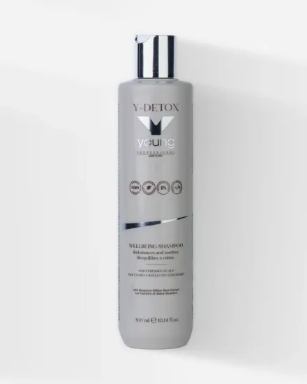 Young - Y-Detox fejbőrnyugtató sampon zsíros/korpás hajra 300 ml képe