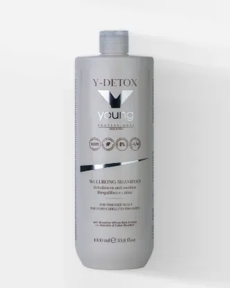 Kép Young - Y-Detox fejbőrnyugtató sampon zsíros/korpás hajra 1000 ml